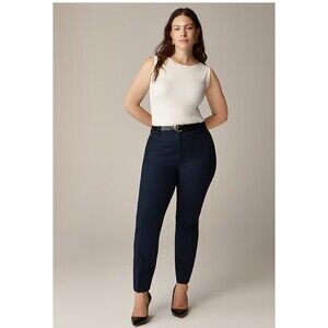J.CREW New Cameron Pant Four-season Stretch Size 10 Navy Blue NEW Modern CC435